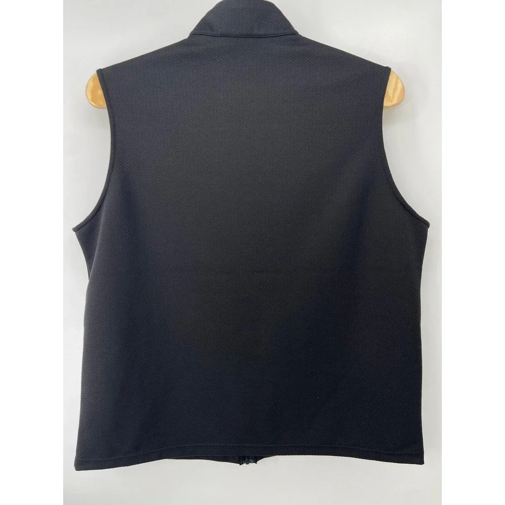 Cremieux Vest Men 3XT Black Golf Textured Full Zip Quilted Tall Casual Outdoor